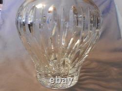 Large American Brilliant Period Deep Cut Crystal Vase Ribbed Pattern Starburst