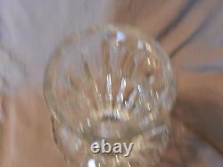 Large American Brilliant Period Deep Cut Crystal Vase Ribbed Pattern Starburst