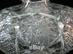 Large CUT CRYSTAL Glass Bulbous Heavy Vase