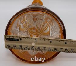 Large Orange Cut Crystal Decanter Vase Carafe Baccarat St. Louis