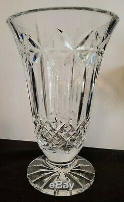 Large Waterford Balmoral Cut Crystal Footed Statement Flower Vase 10