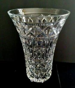 Large Waterford Cut Crystal Flared Vase Mastercraft 594-600 9-3/4H Signed