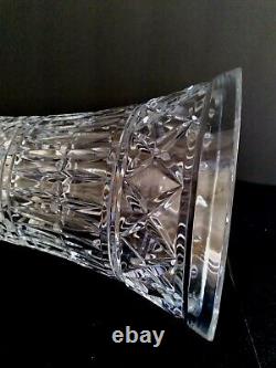 Large Waterford Cut Crystal Flared Vase Mastercraft 594-600 9-3/4H Signed