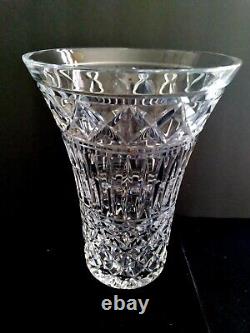 Large Waterford Cut Crystal Flared Vase Mastercraft 594-600 9-3/4H Signed