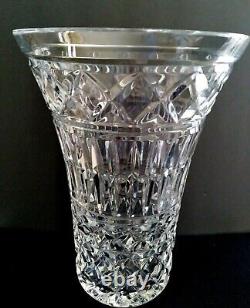 Large Waterford Cut Crystal Flared Vase Mastercraft 594-600 9-3/4H Signed