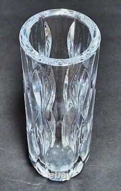 Late 20th Century Rogaska Yugoslavia Heavy Cut Crystal Vase 9 x 3