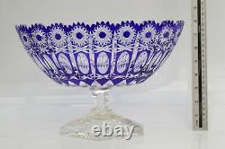 Lausitzer Crystal German Cut Glass Etched Cased Centrepiece Vase Circa 1920
