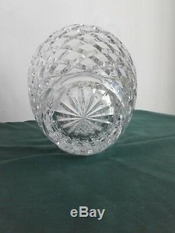 Lead crystal vase hand cut made in Poland for the Bramor collection As new
