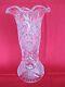 Libby Cut Crystal 12 American Brilliant Hobstar Vase