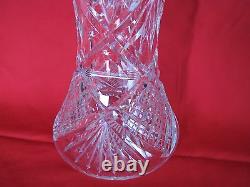 Libby Cut Crystal 12 American Brilliant Hobstar Vase