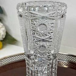 MCM Crystal Table Vase Beautiful Cut Crystal