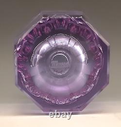 MOSER Signed Bohemian Art Glass Cut Crystal Alexandrite ETERNITY 4.75 Vase