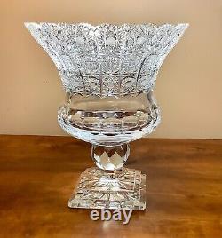 Magnificent Bohemian Czech Hand Cut Crystal Queen Lace 10 1/2 Ice Bucket / Vase