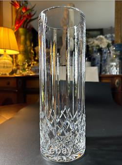 Magnificent WATERFORD CRYSTAL Lismore 12 Straight Vase, Collectible, MINT