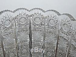 Massive QUEEN LACE Cut 24% Lead Crystal Flower Vase 12 1/4 STUNNING $350 Value