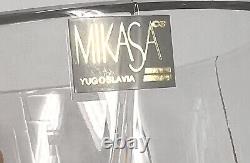 Mikasa OLYMPUS Crystal Flower Vase Swirl Twist Cut 24% Lead Blown Glass Heavy