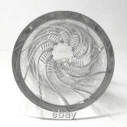 Mikasa OLYMPUS Crystal Flower Vase Swirl Twist Cut 24% Lead Blown Glass Heavy