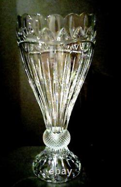Monumental 16 Shannon Crystal By Godinger Olympia 24% Lead Crystal Vase