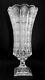 Monumental 17 Vintage Bohemian Czech Queens Lace Cut Glass Crystal Vase Stunner