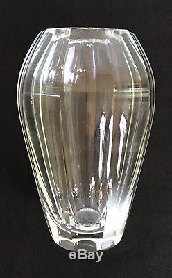 Moser Cut Crystal Vase Marked