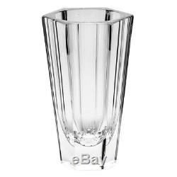 Moser Purity Hand Cut Crystal Vase Signed 8 3/4 H $700 Retail