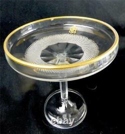 N982 40 Piece Suite Of Fine Glass With Gilt Monogram Royal Pattern Moser