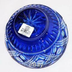 NIBWT Waterford Lead Crystal Cobalt Blue Cased Cut to Clear 6 Bowl