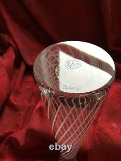 NIB FLAWLESS Exceptional BACCARAT Crystal MIKADO PASSION Hand Cut BUD VASE $360