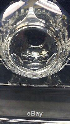 Nachtmann Cut Crystal Clear Rose Bowl Vase Vintage Blown Coin Dot Optic Dot Vase