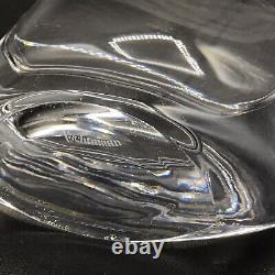 Nachtmann Vase 11 Clear Cut Crystal Modern Style Engraved Signature on bottom
