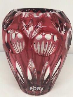 Nachtmann Vase Ball Vase Flower Vase Lead Cristal Red
