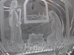 Nativity Bethlehem Copper Wheel Cut Oval Vase Bwl Waterford New Original Box Coa