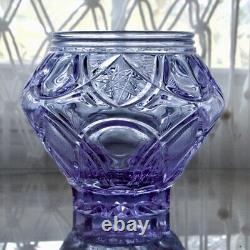 Neodymium / Alexandrite Cut Lead Crystal Vase