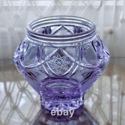 Neodymium / Alexandrite Cut Lead Crystal Vase