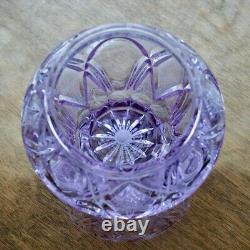 Neodymium / Alexandrite Cut Lead Crystal Vase