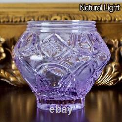 Neodymium / Alexandrite Cut Lead Crystal Vase