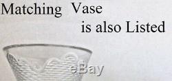 New $368 Varga Art 10 Vase 24% Lead Crystal Hand Cut Signed Hungary Butterfly