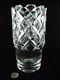 Orrefors Heavy Cut Thick Crystal Diamond Pattern 8 Vase Signed B 3834 221
