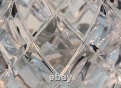ORREFORS Heavy Cut Thick Crystal Diamond Pattern 8 Vase Signed JL 4411 221