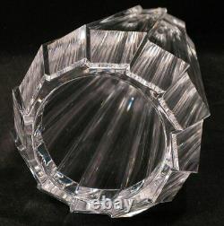 Orrefors Sweden Brilliant Diamond Faceted Cut Crystal Vase Signed Hefty & Solid