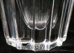 Orrefors Sweden Brilliant Diamond Faceted Cut Crystal Vase Signed Hefty & Solid