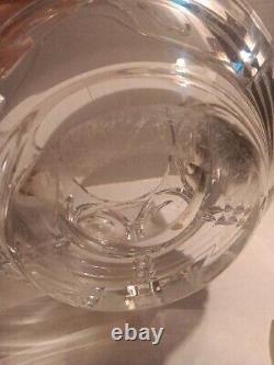 Orrefors Sweden Crossings Clear Cut Lead Crystal Vase 10 3/4 Signed Vintage