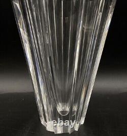 Orrefors Sweden Heavy Cut Lead Crystal 8-5/8 Sigma Faceted Vase GORGEOUS