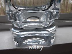 Orrefors Vicke Lindstrand Dancing Nude Cut Crystal Glass Vase, Signed