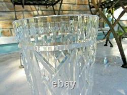 Outstanding! GORGEOUS LARGE WATERFORD CUT CRYSTAL GLASS VASE FINE PATTERN 10