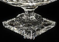 PAIR Antique 19th C FRENCH Baccarat Quality CUT CRYSTAL Coupe Vase CENTERPIECE
