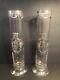 Pair Crystal Vase/stamped Atlantis/925 Silver Mounted/empire/portugal 1970/eagle