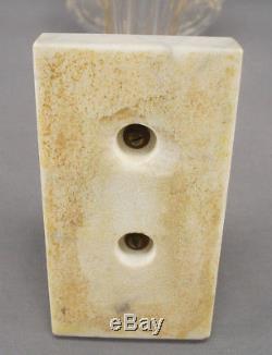 Pair of Baccarat Cut Crystal Neoclassical Gilt Ram's Head Trumpet Vases C. 1840s
