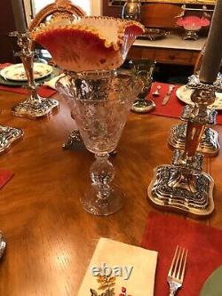 Pairpoint Cut Crystal Vase With Controlled Ball Arkansas Estate Gorgeous