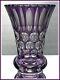 Pale Amethyst Violet Trumpet-shape Vase Cut To Clear Lead Crystal Belgium France